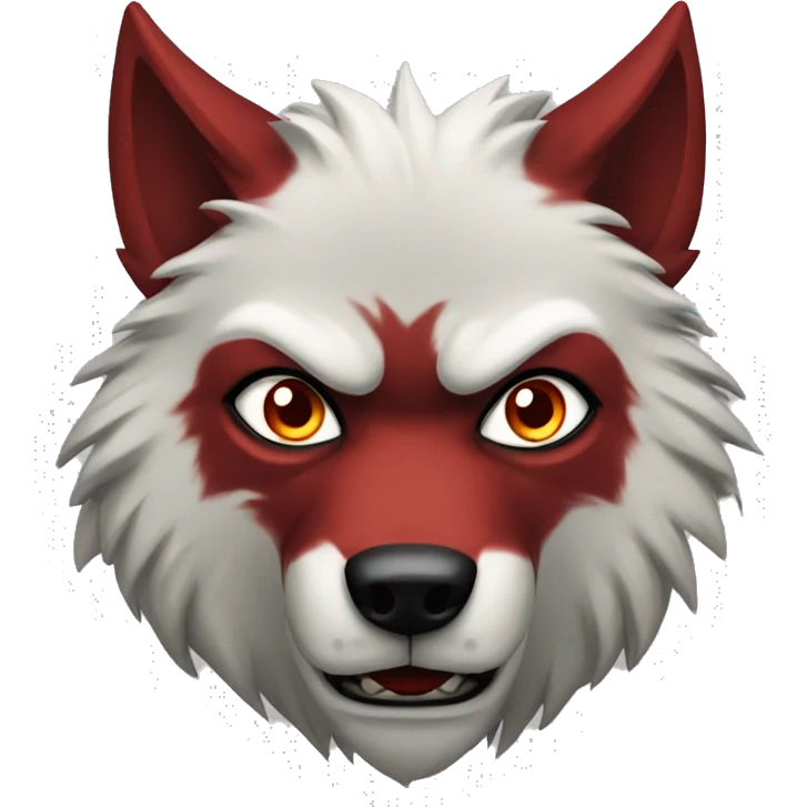 Red angry wolfs emoji