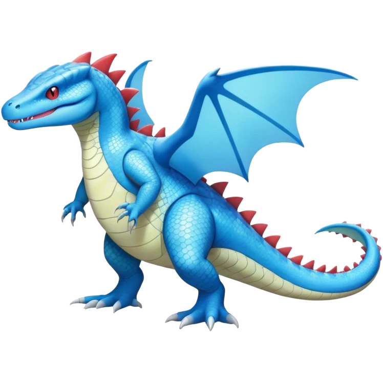 celestial salamence-Croconaw-hybrid, full body emoji
