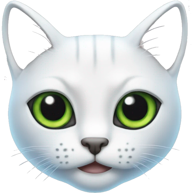 Gato blanco un ojo azul y el otro verde  emoji