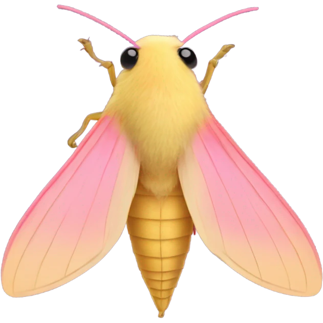 Rosy maple moth side profile emoji