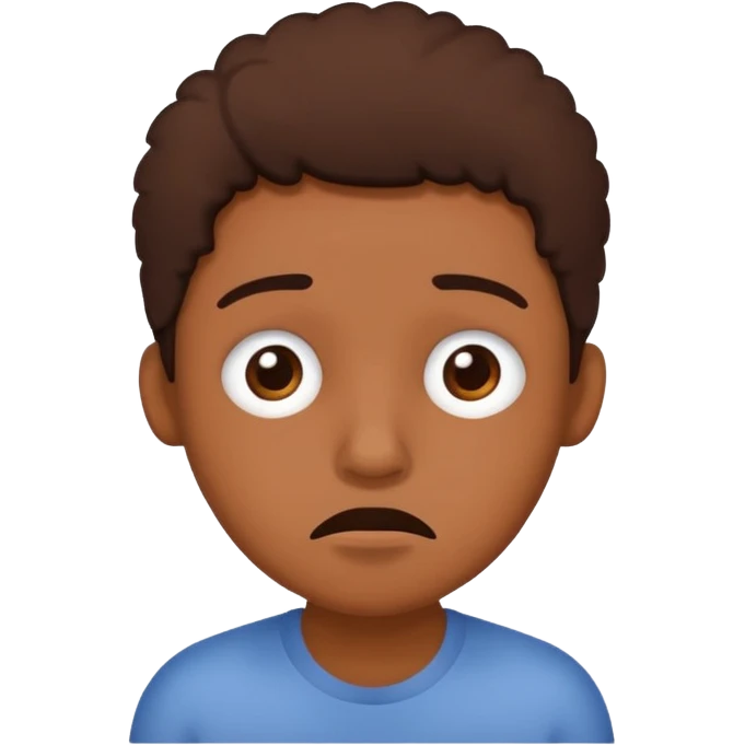 personita cansada o mareada, estilo doodle cute, persona de color  emoji