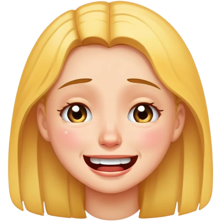 Crying with a smile girl emoji