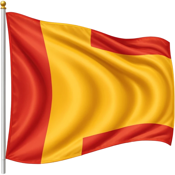 Red, white, and golden yellow horizontally sequenced tricolour flag emoji