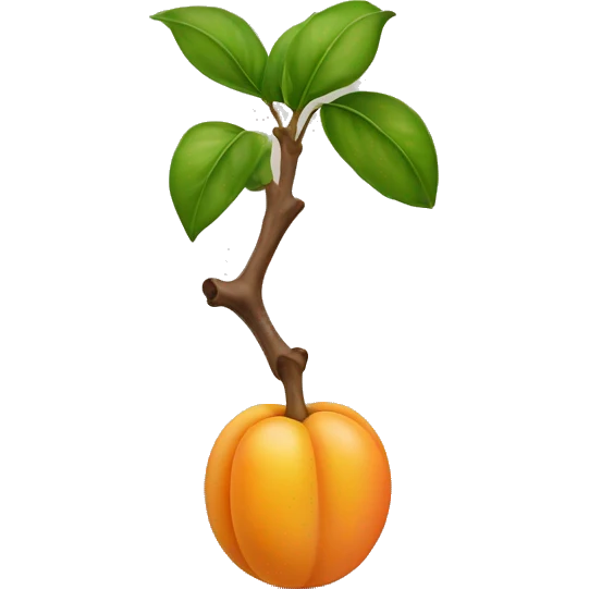A single Apricot emoji