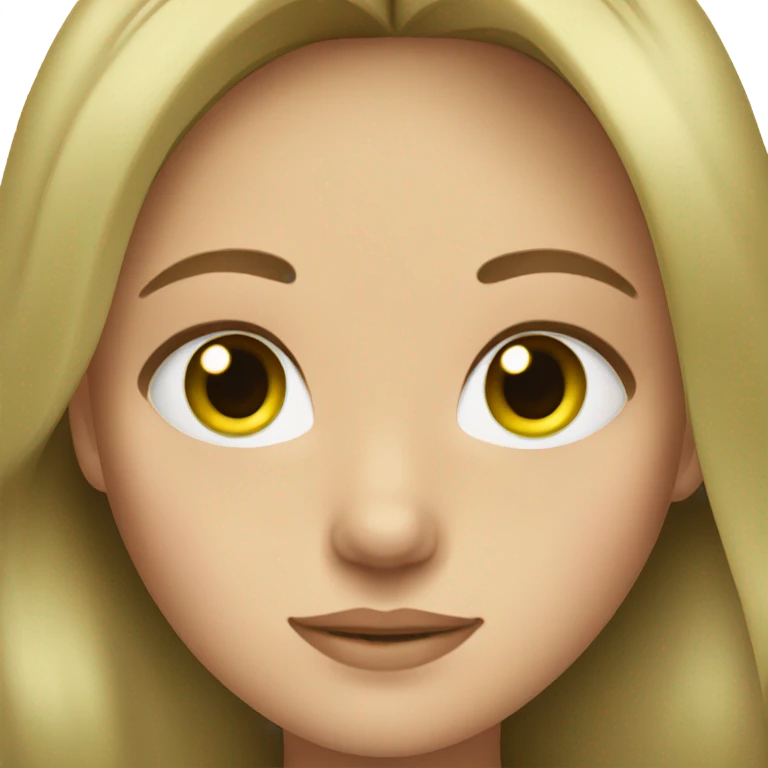 Dark Blonde haired green eyes girl emoji