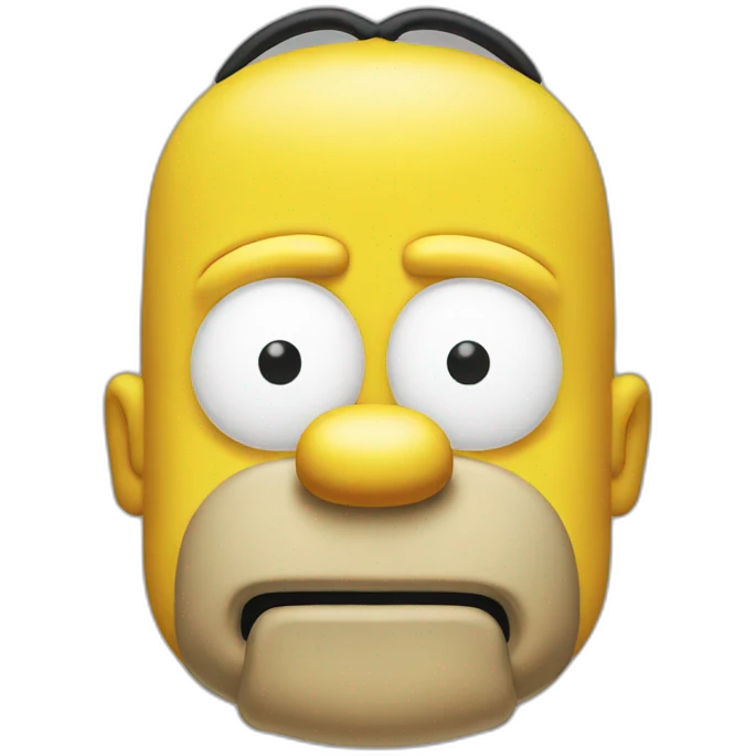 Head Homer Simpson emoji