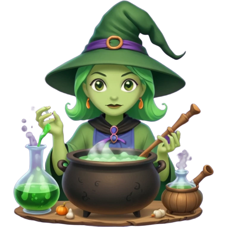 green witch cooking potion emoji