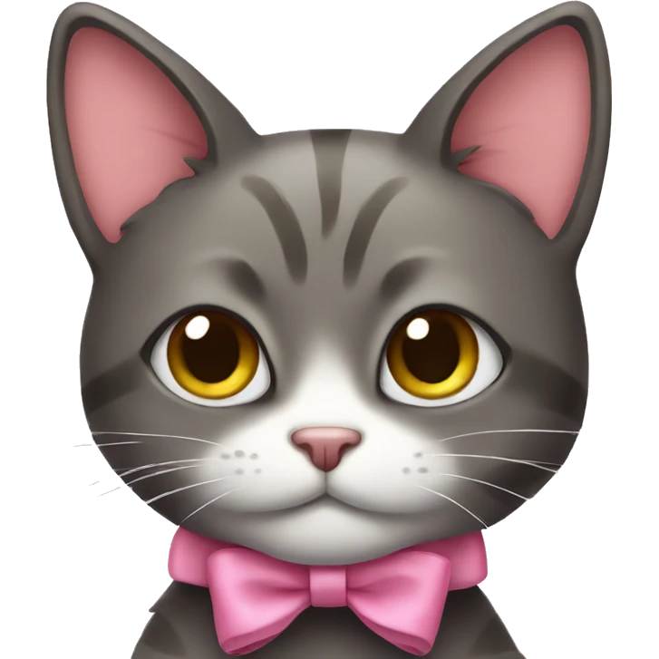 cat with pink bow emoji