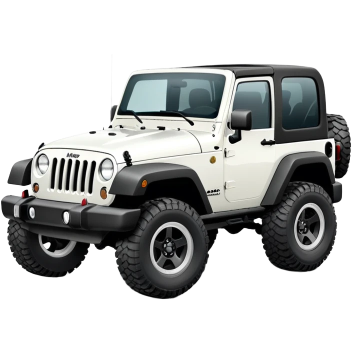 White jeep wrangler  emoji
