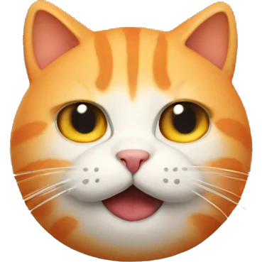 Cat with an orange mustache  emoji