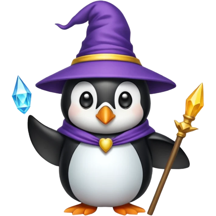 Penguin Wizard emoji