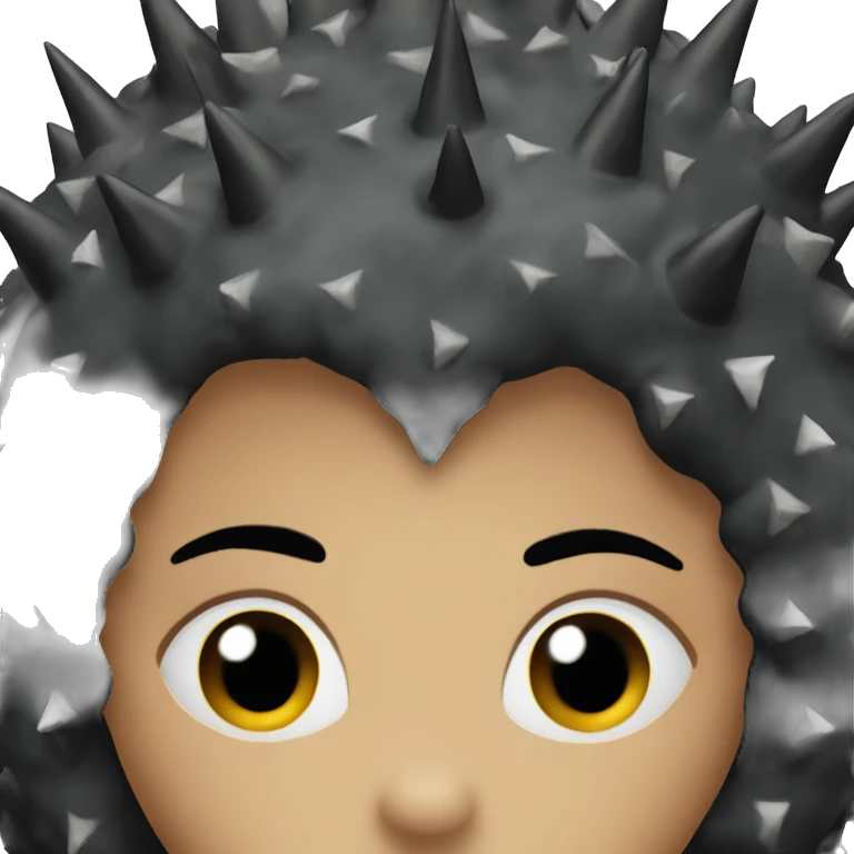A black heart with spikes. emoji