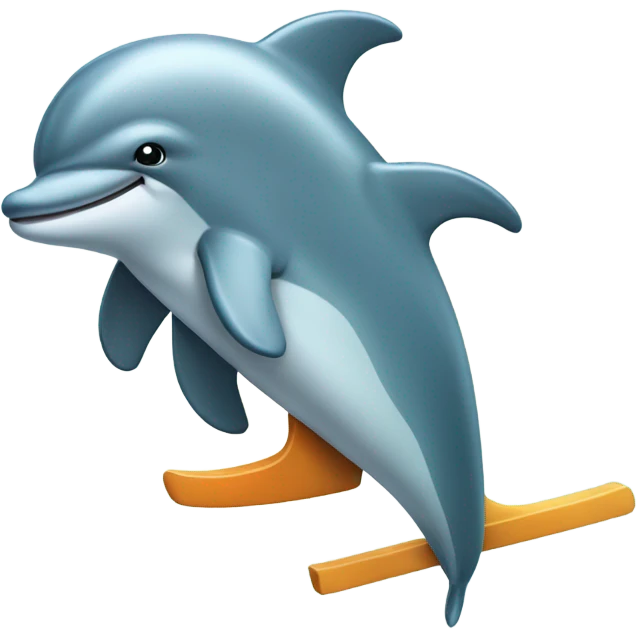 Dolphin riding a pogo stick  emoji