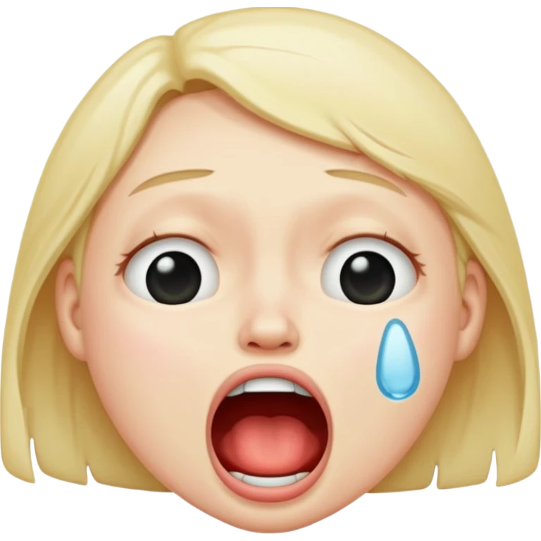 crying face with mouth open like it’s sucking on something  emoji