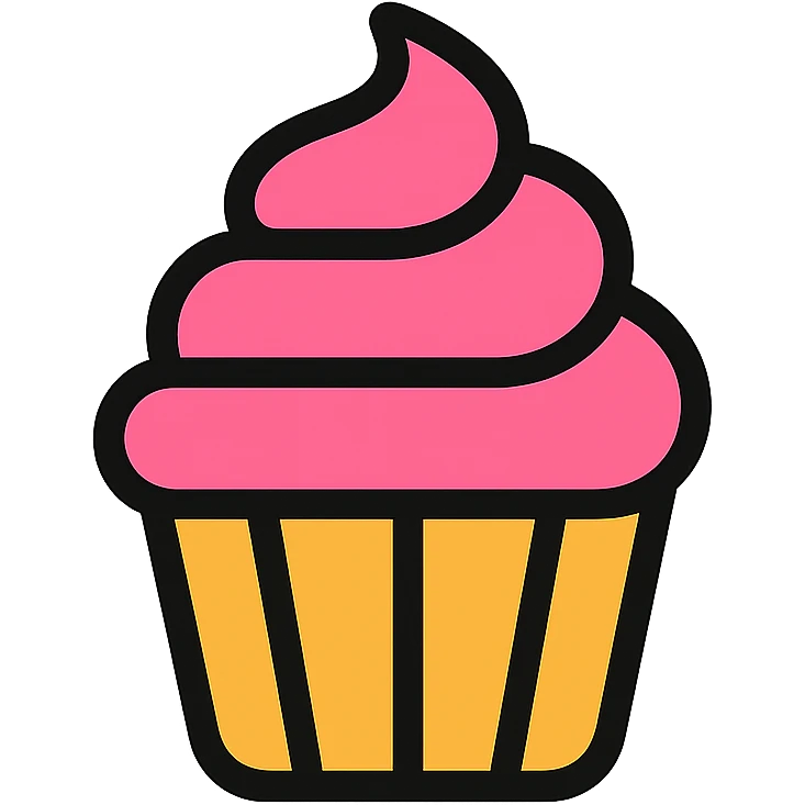 cupcake with pink icing emoji
