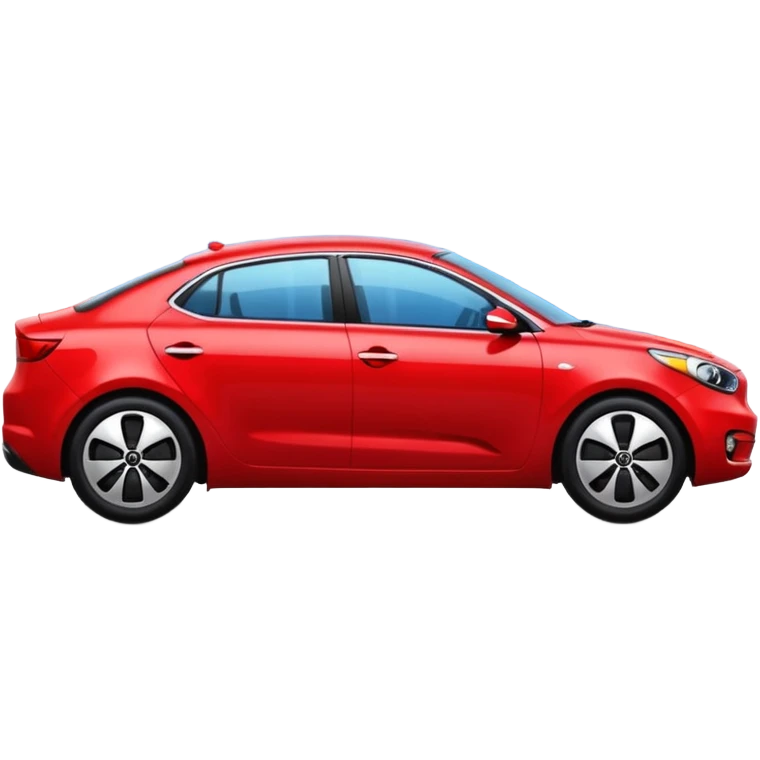 red kia car with car wash shop emoji
