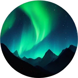 Aurora Borealis Circle Icon emoji