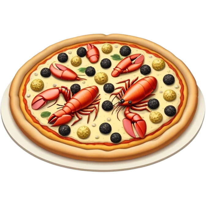 The most expensive pizza in the world with gold leaf, caviar, truffles, and lobster toppings emoji