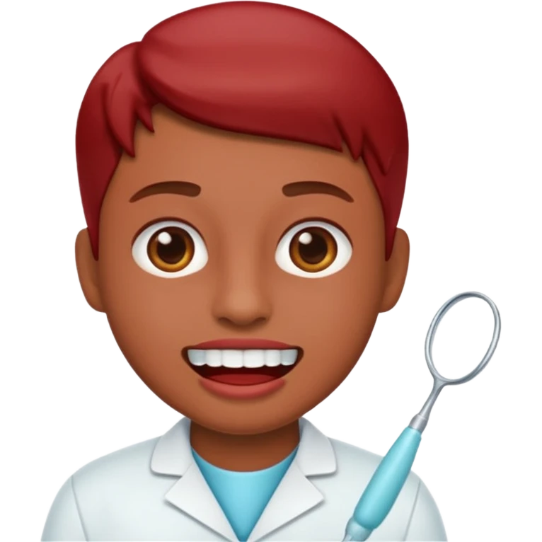 quiero que me hagas emojis de dentista rojos emoji