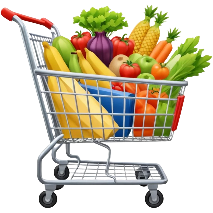 create me an image for a vertical in my super app, Grocery emoji