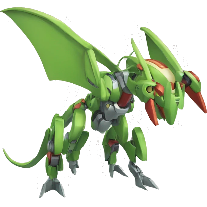 Mechanical Flygon-dragon-Bisharp-Medabot-Mecha full body emoji