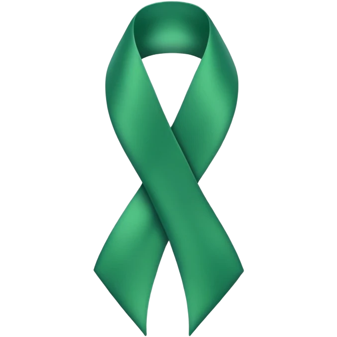 green cancer ribbon emoji