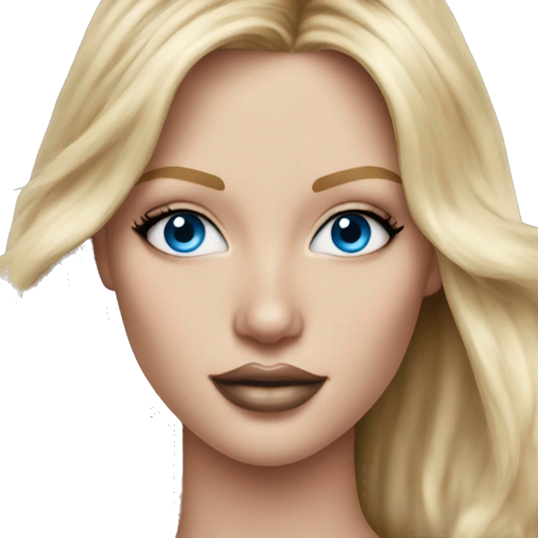 Realistic victoria secret model blonde blue eyes  emoji