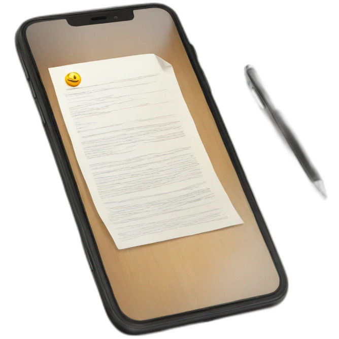 contract in smartphone emoji