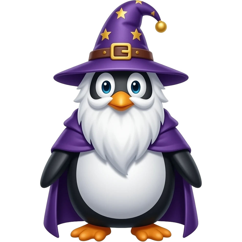 Penguin Wizard emoji