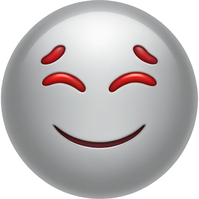 a heart smiley in silver with a red snake around it  emoji
