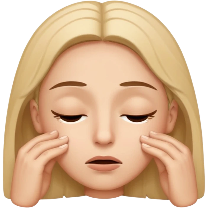 raising both eyebrows in incomprehension  closing eyes and a slight smile emoji