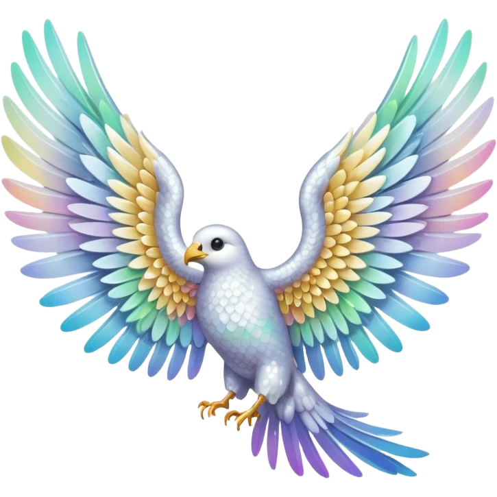 Glitter White Wings emoji