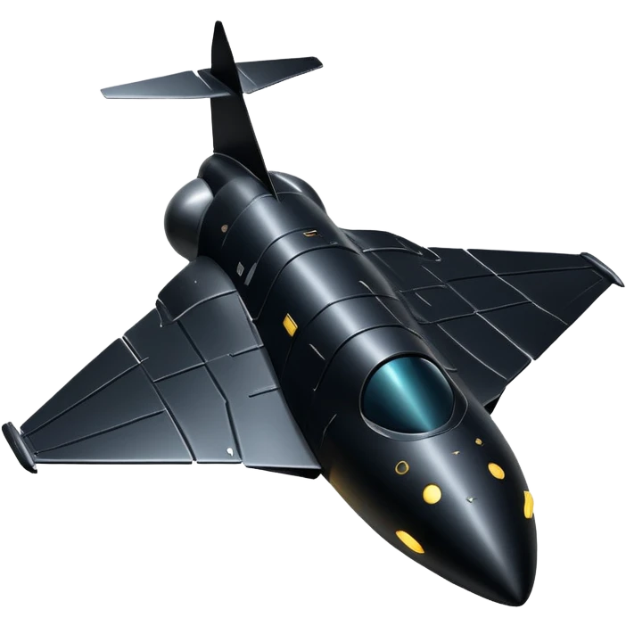 black knight satellite, simple and expressive, floating in space emoji