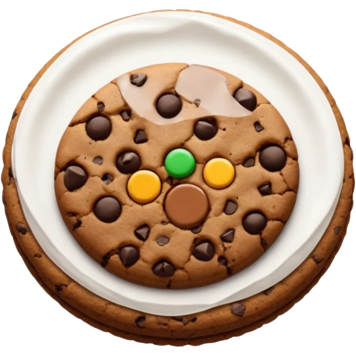 dark brown cookie emoji