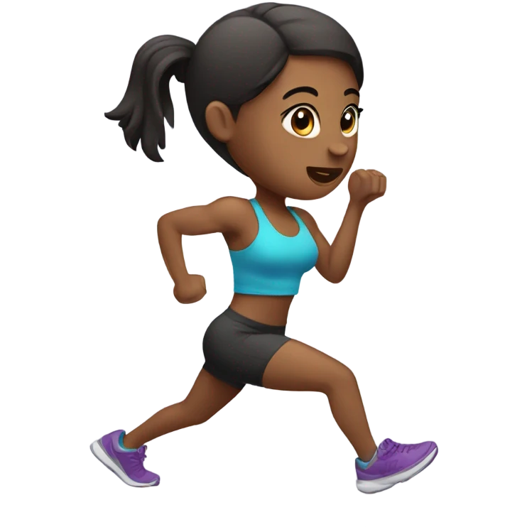 cute girl working out  emoji