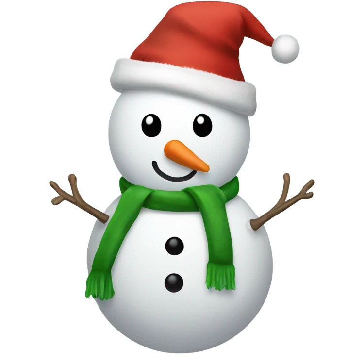 full body christmas hat snowman emoji