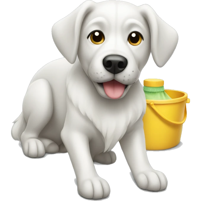 Dog cleaning emoji