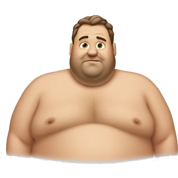 really fat man emoji