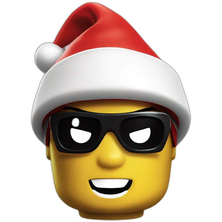 Lego Spider-Man in santa hat emoji