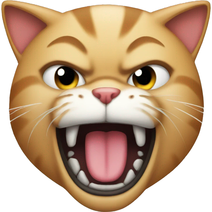 A cat getting mad emoji