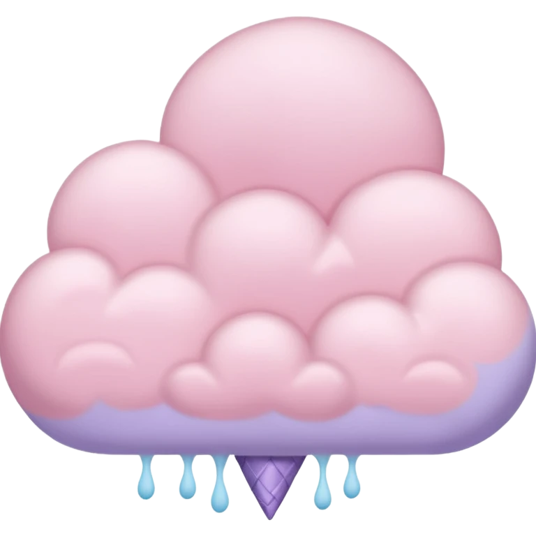 soft pastel pink cloud with a hint of lavender emoji