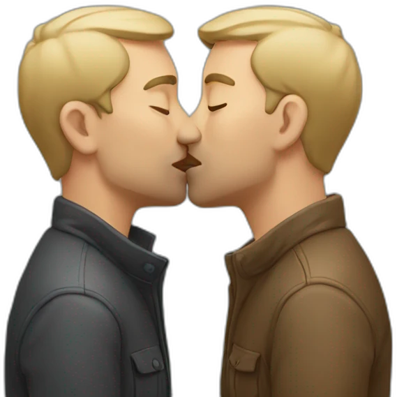 Two men kissing emoji