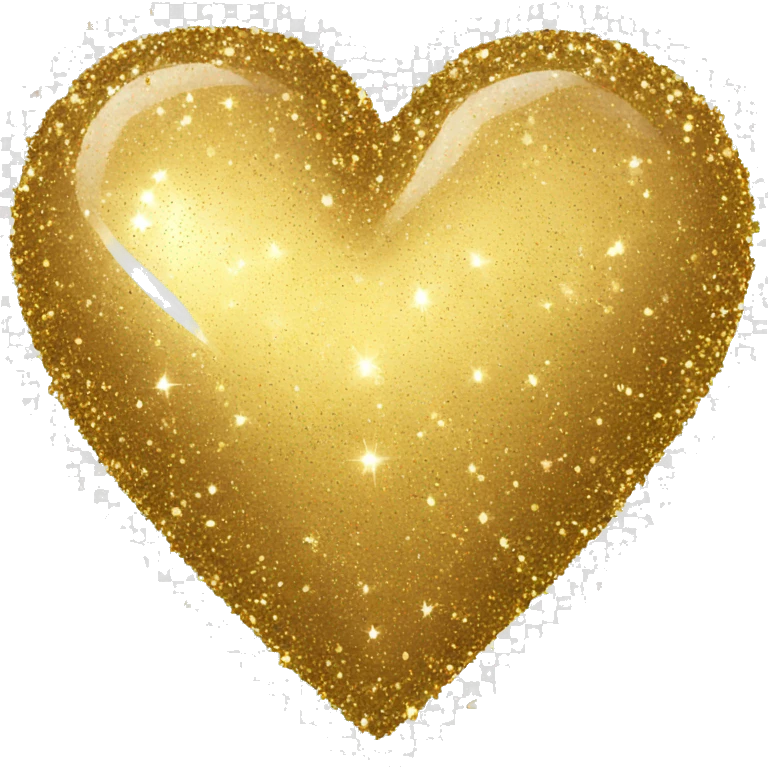 Sparkly golden heart emoji
