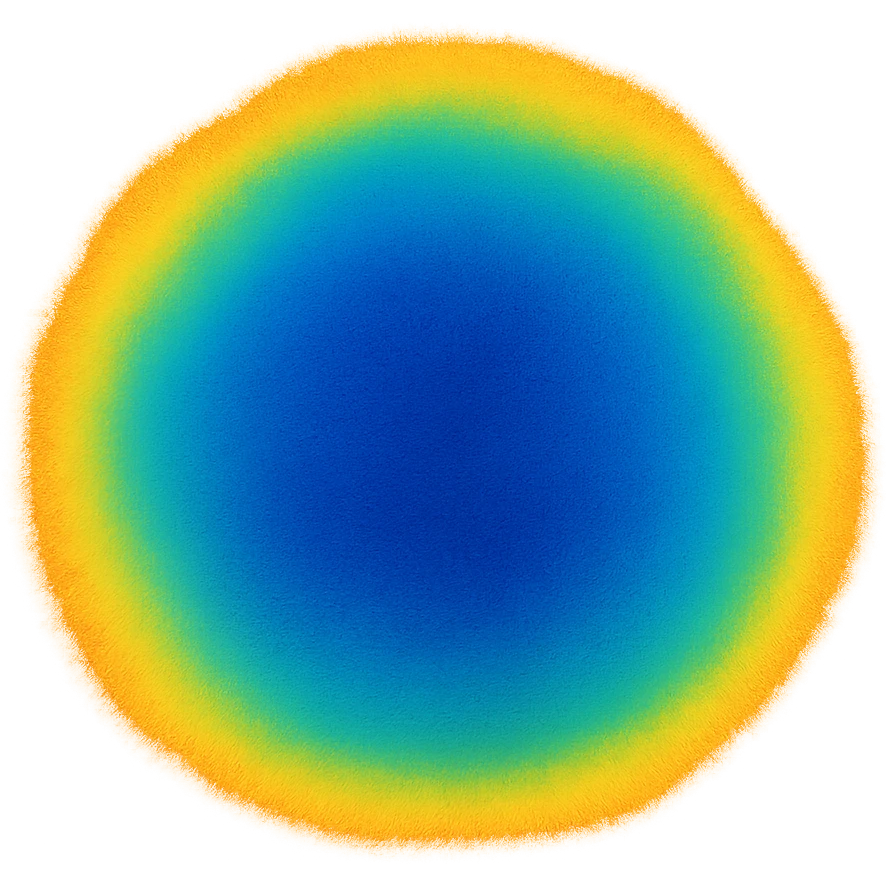 A circle in emoji style with a thermal camera effect, blue color emoji