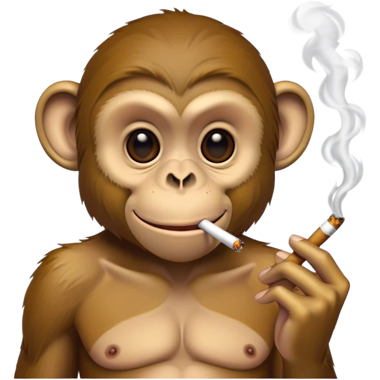 Monkey smoking blunt emoji