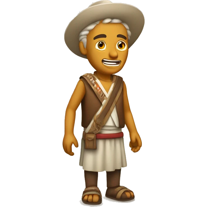 hombre de nazca con felicidad emoji