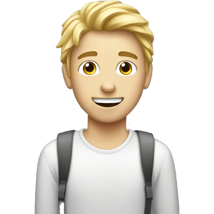 Computer enthusiastic. White boy emoji