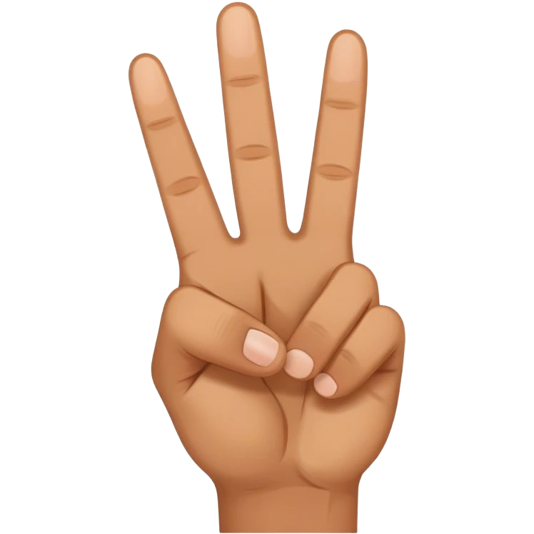 Peace sign with the thumb also sticking out emoji