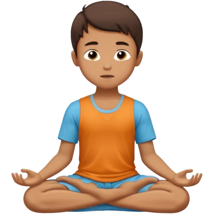 Yoga pause : Boy Breathing 3d Icon with color of D0B8FF
 emoji