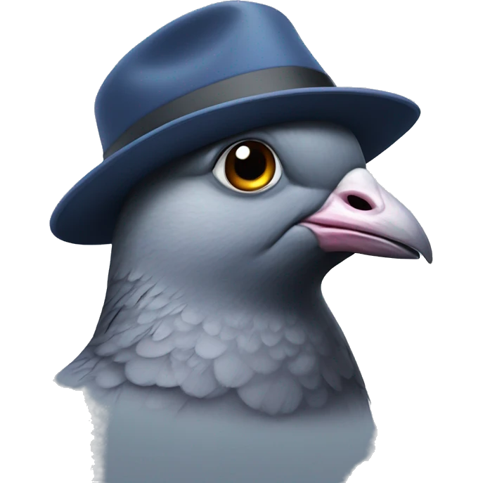 pigeon wearing hat emoji